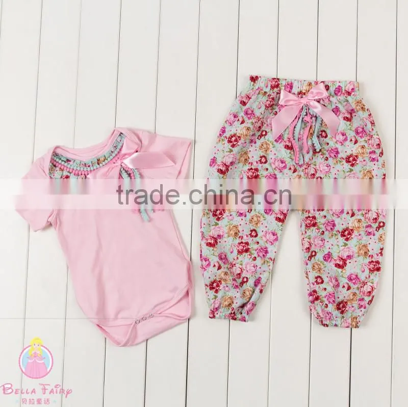 2017 Spring Girls Boutique Clothing Set Cotton Long Sleeve Baby Suit Baby Rompers White