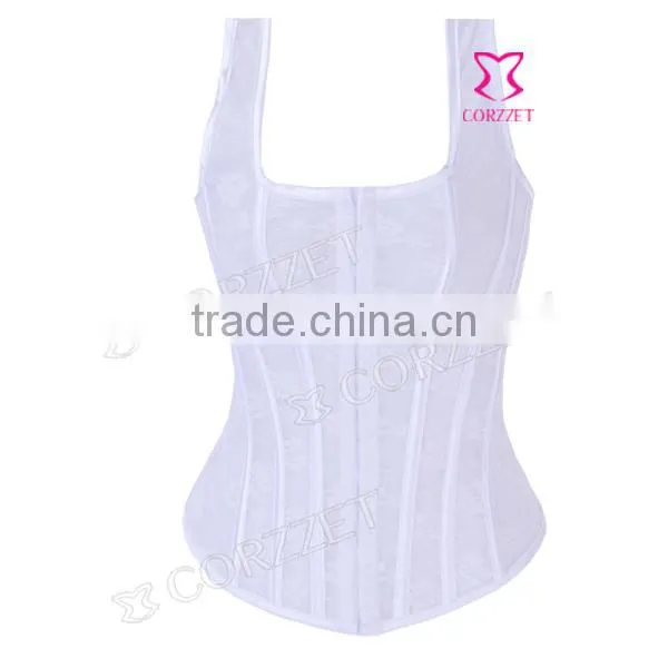 Women Lace Fabric White Strap Bridal Corset Made In China