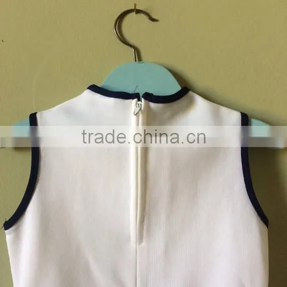 Latest fashion 100% cotton knitted lovely baby girl summer one piece designer girl dress