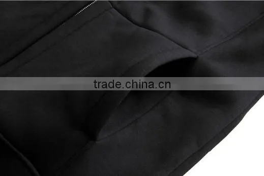 2017 good quality Professional wholesale custom fleece zipper pocket hoodies