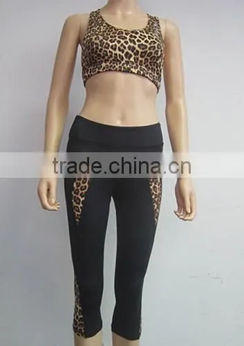 Cheap Wholesale Sexy Tiger Women Sports Wear Bra Yoga Suit