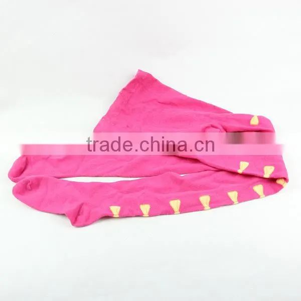 Girl dancing tights pantyhose in pink colored with nice bowknot