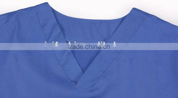 customize plain blank unisex doctor nurse hospital scrub/ medical uniform