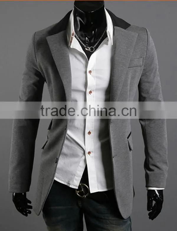 High quality balck and gary 2 colors for choice cheap price mens grey blazer