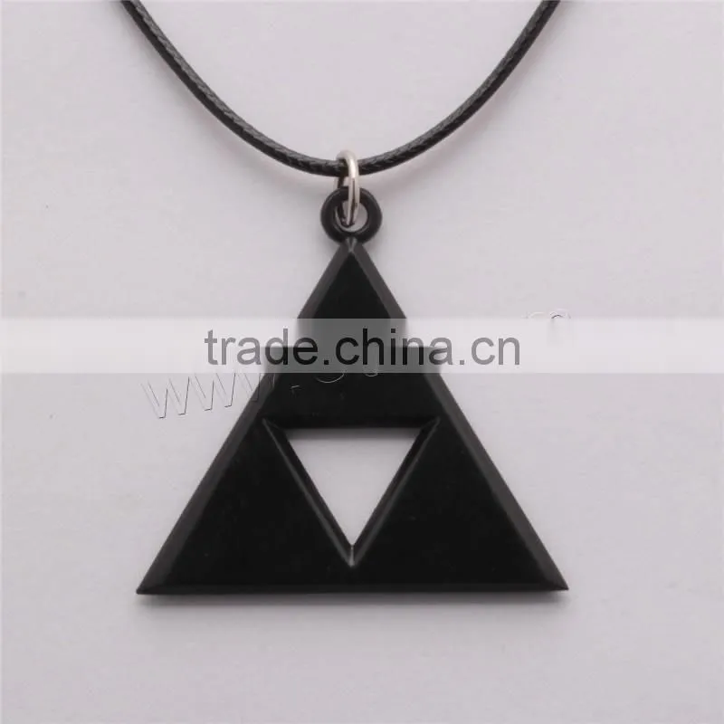 jwelleries statement necklace Necklace with Waxed Cotton Cord Triangle Cloth dress necklace