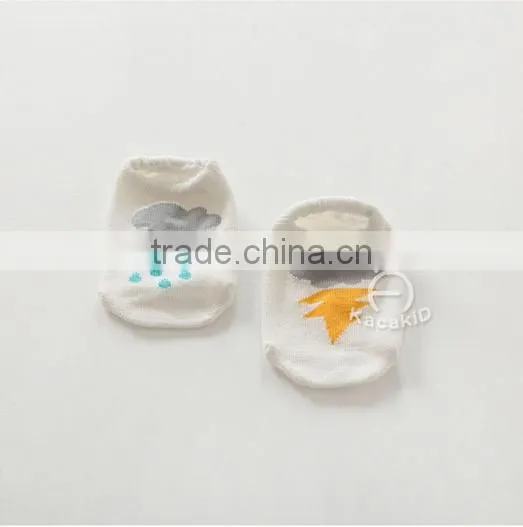 cute baby cotton socks, silicone print baby socks