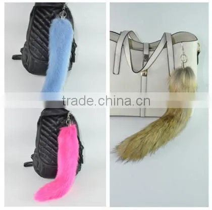 Sale smal Hot Faux Fox Fur Tail Keyring