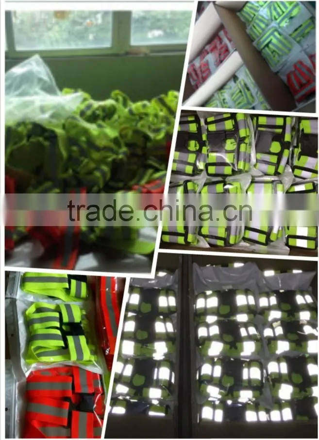 hi vis reflective safety vests / dark green led reflective vest for safety