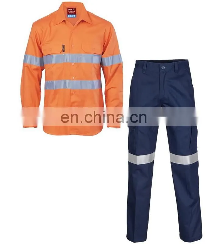 Cheap Classic 100%Cottonr safety Work uniforms construction workwear