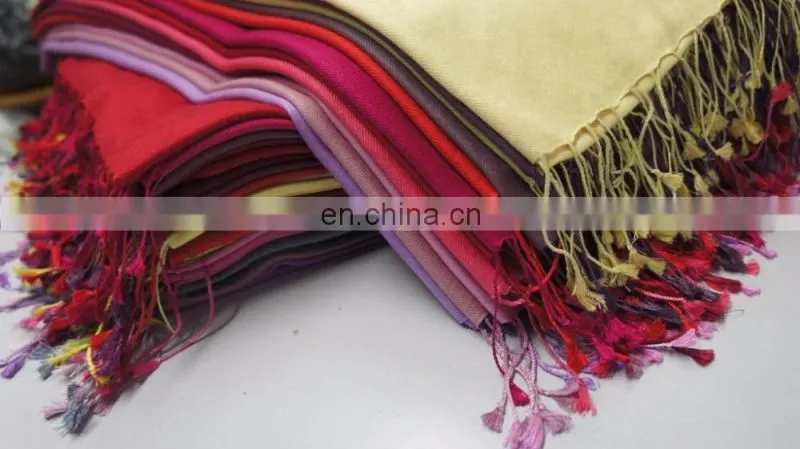50% Silk 50% pashmina wool shawls,Plain Pashmina Silk Pashmina ,Stoles,Scarves