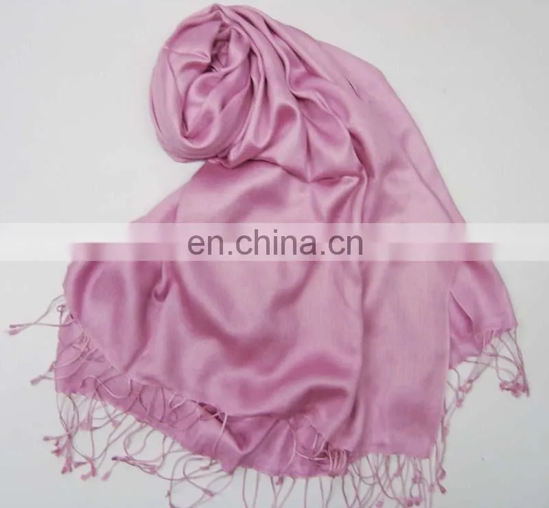 100% PLAIN SATIN SILK SCARF