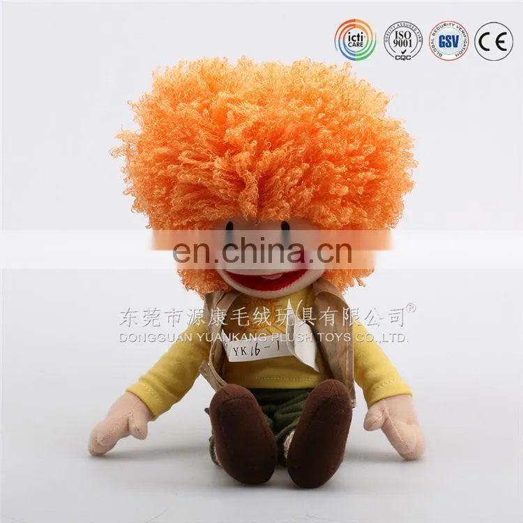 3d face plush doll,3d face with plush toy
