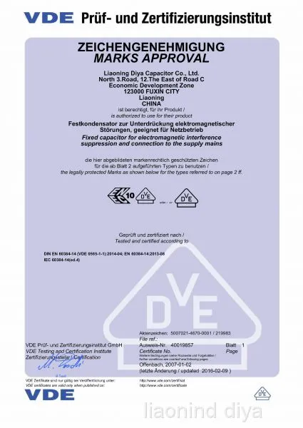 VDE certification