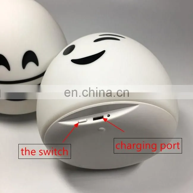 2017 colorful silica gellamp led silicone light ball Emotion lamp for night
