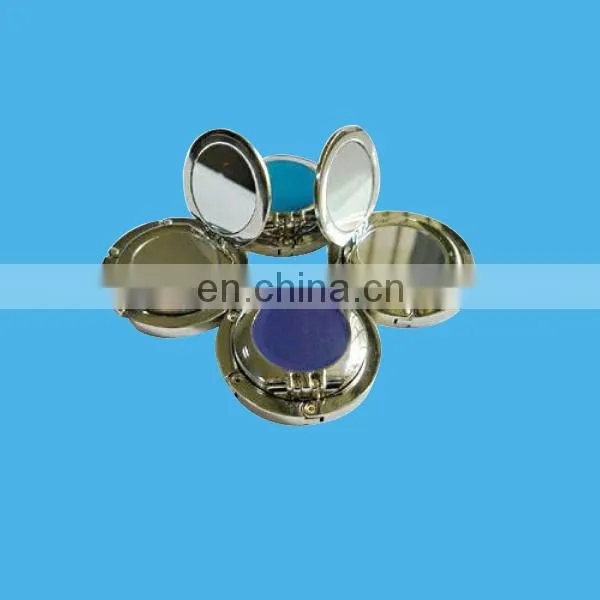 Metal bag hanger hook with compact mirror