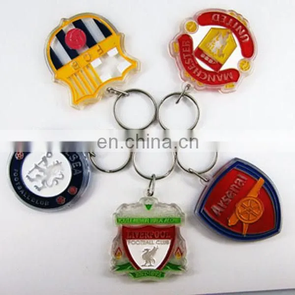 2014New Promotional gift high quality acrylic keychain rotating keychain factory
