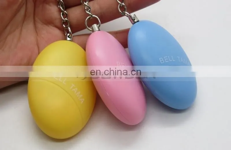 125dB Fright Loud Mini Egg Key Chain Personal Burglar Alarm Safe Ball Alert