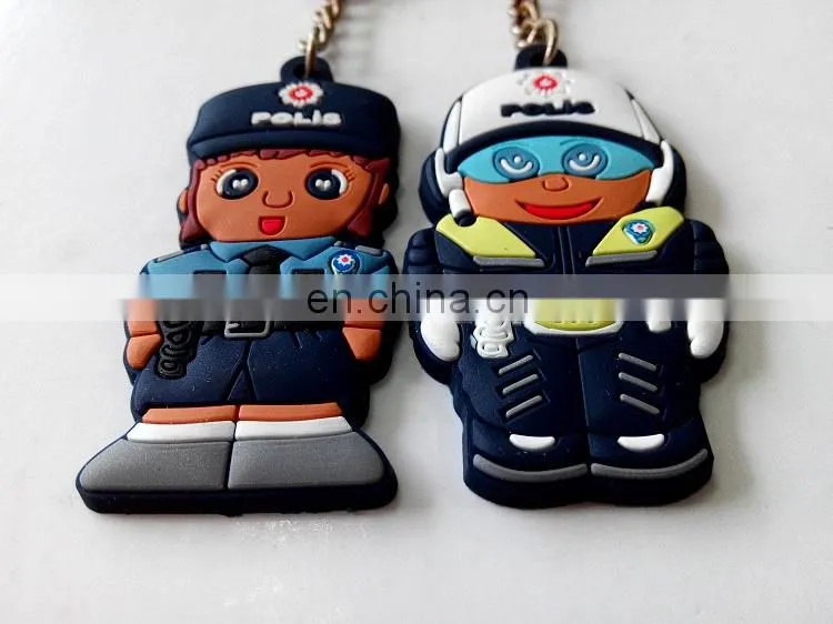 Flexible soft PVC keychain custom promotional gift keychain