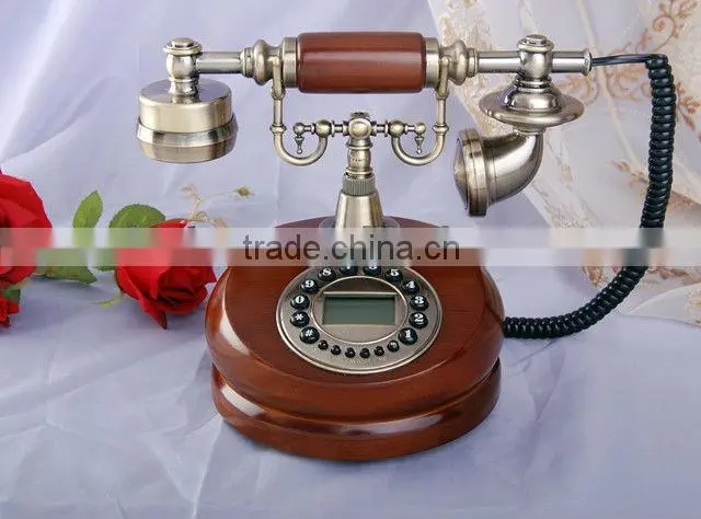New old style wooden vintage phone