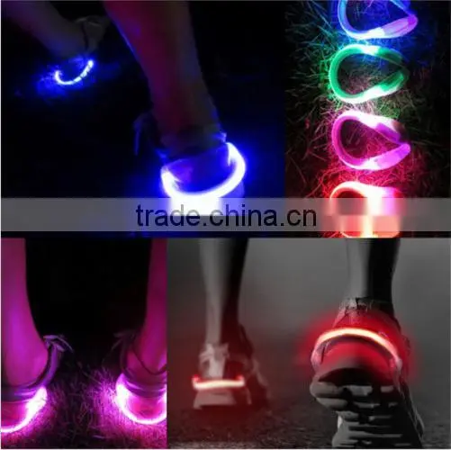 2Pcs Night Safety Reflector LED Flashing Shoe Clip Waterproof Glow Bright Lights