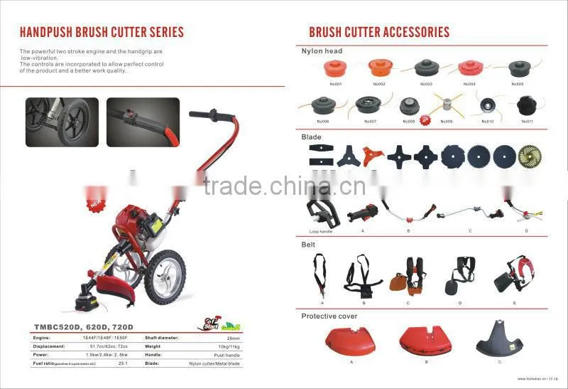 New Teammax 52CC Handpush Brush Cutter Grass Trimmer