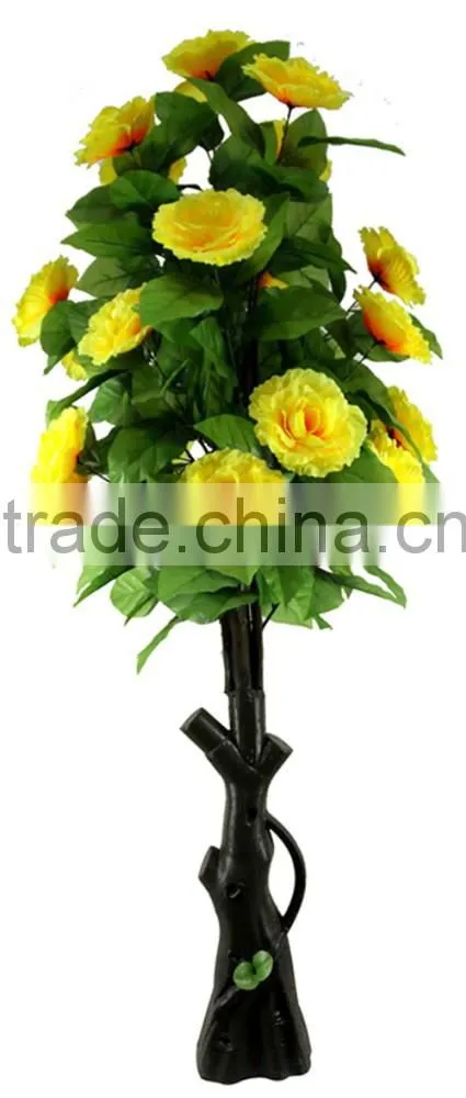 China manufacturer artificial plants artificial green trees with fruits and flowers ,fake flower and fruit trees
