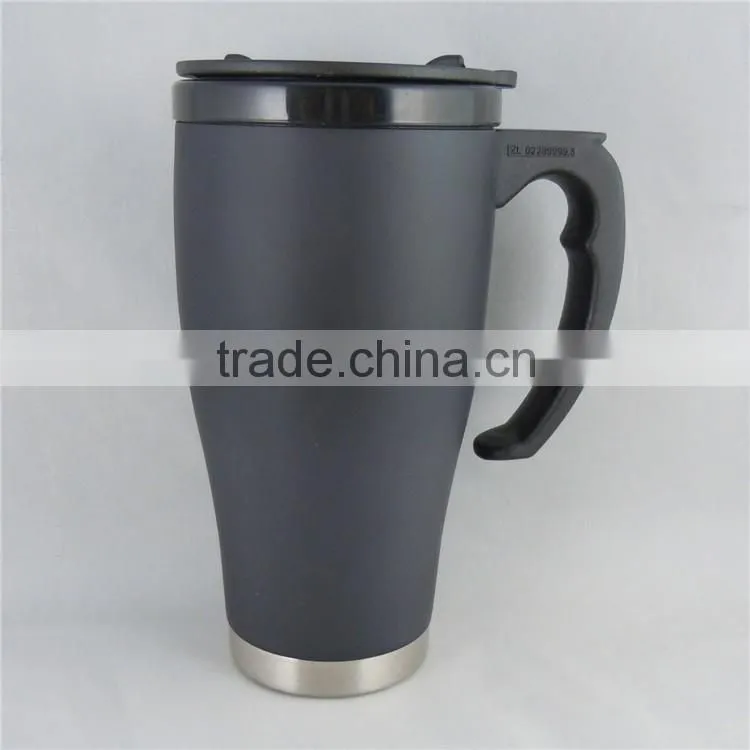China made pp inside Auto Mug with handle and silicone lid
