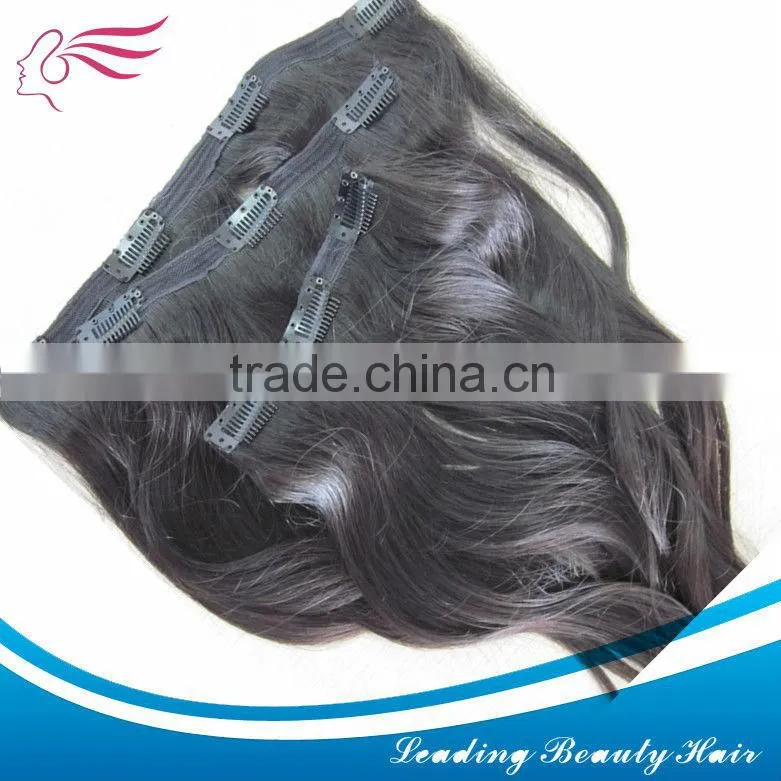 Remy cuticle 100% human hair Clip in hair extensions