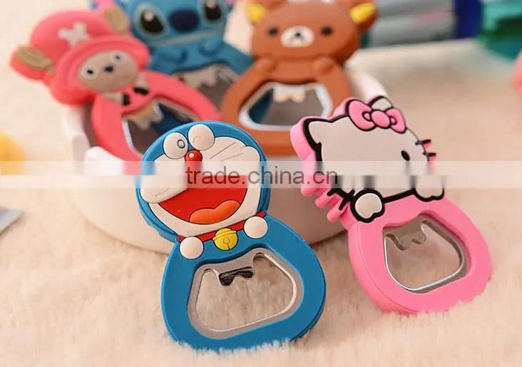 wholesale cheap blank beer soft magnet rubber custom pvc bottle opener for wedding favors