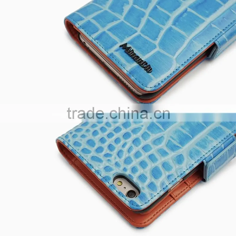 Multifunction genuine leather flip case for Iphone 6 cover