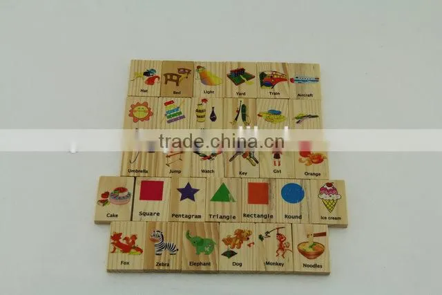 Wooden mini brick domino toys for kids