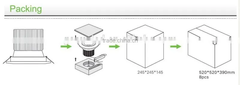 wholesale 3 years warranty cob downlight 50w 6300lm