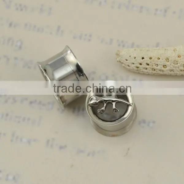 Hot fashion surgical steel piercing flesh tunnel gecko lovely body jewelry