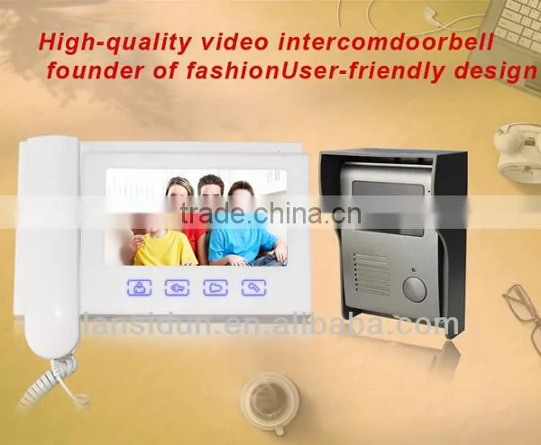 7 inch handsfree Building intercom speaking system Ideo door bell