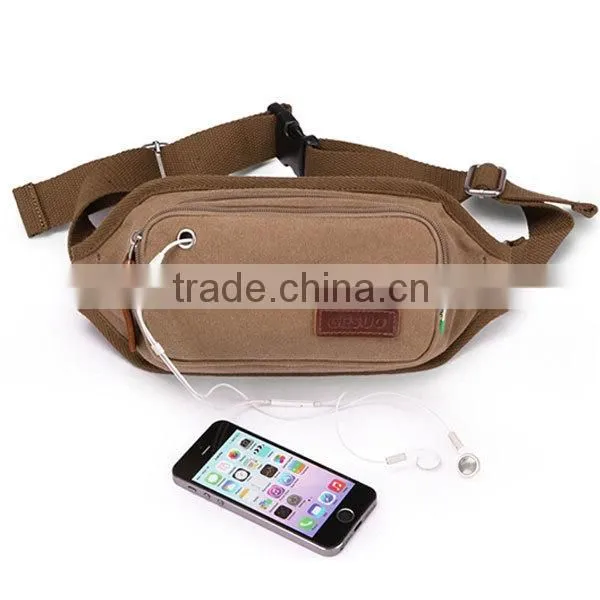 Casual Fashion Cross Body for hiking bag Men's Chest Packs With Earphone Hole