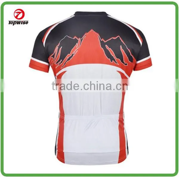 Custome high quality sports style short sleeve cycling jersey and bib shorts