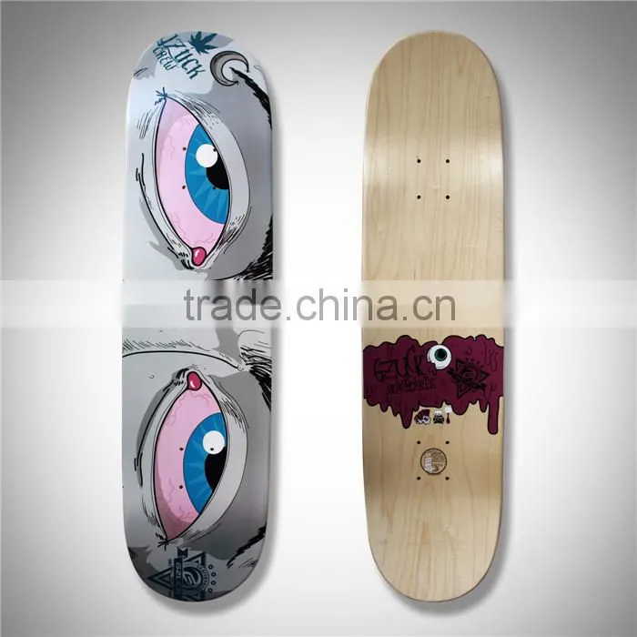 CMYK skateboard boards, 100% maple medium concave skateboard decks