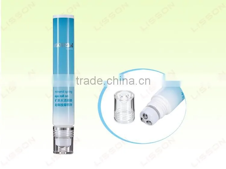 D19mm Empty Lip Gloss Stainless Massage Ball Roller Plastic Cosmetic Container