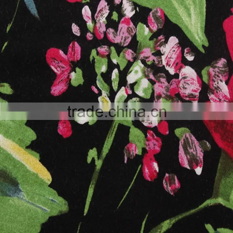 china textiles 100% cotton fabric flower printing for fashion one-piece dress