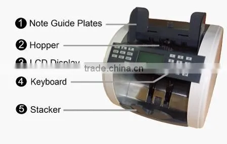 ( hot ! )mix value counting machine/currency counter/money detector with UV MG IR fake note detection for Barbados Dollar(BBD)