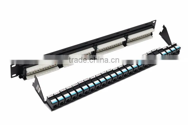 LED light cat6 patch panel network, cat6 patch panel 24 port