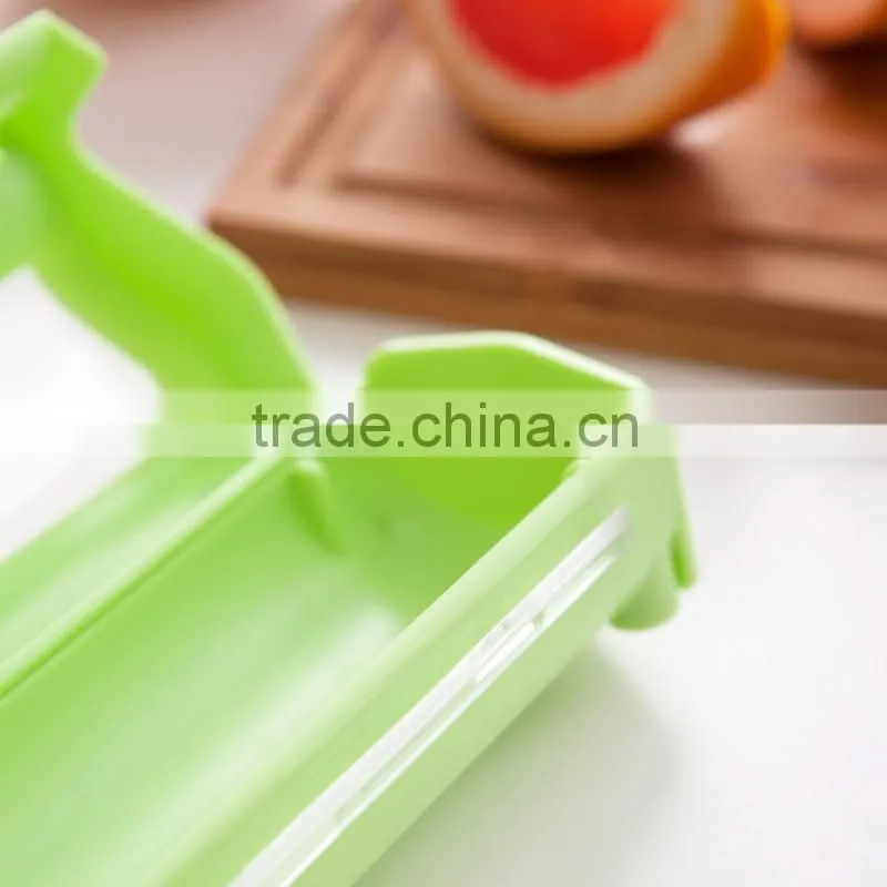 2016 Creative 304 stainless steel blade candy color plastic cling film cutter
