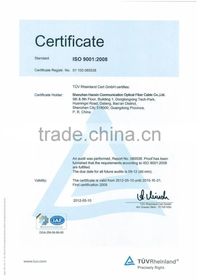 MPO/MTP optic fiber cable for telecommunication