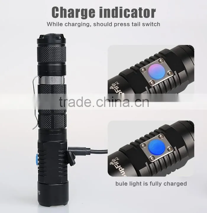 USA imported XML2(U2) 1100lm USB leds torch