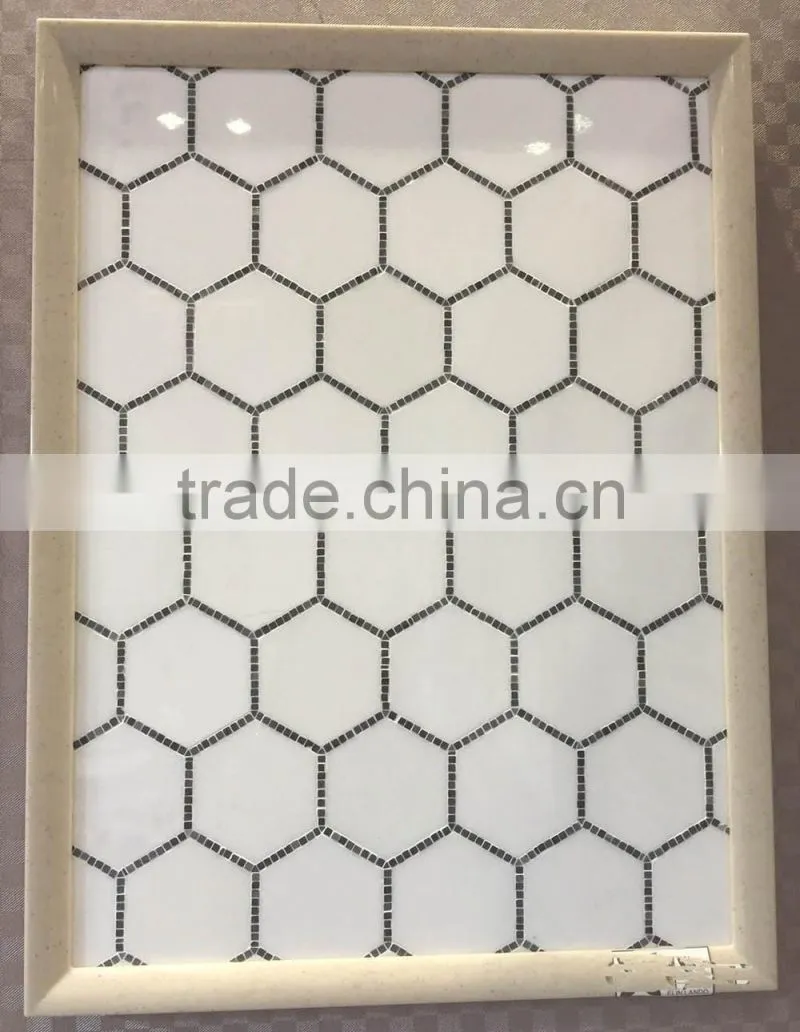 Popular Eastern White Marble Hexagon Mosaic Tiles on Sales