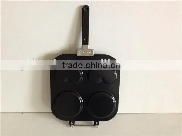 carbon steel non stick 4 round shape pancake cake mould bakeware