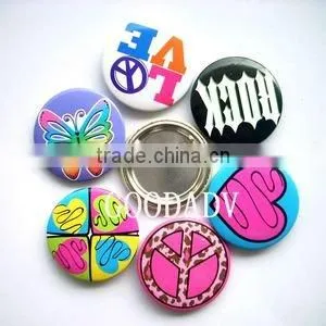 low price square plastic back party button badge