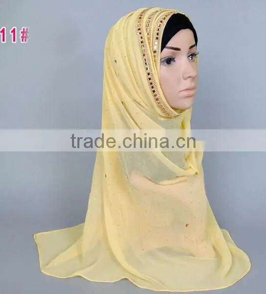 Fashion scarf scarf muslim scarf with crystal