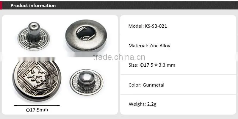 High Quality Custom Metal Spring Snap Button