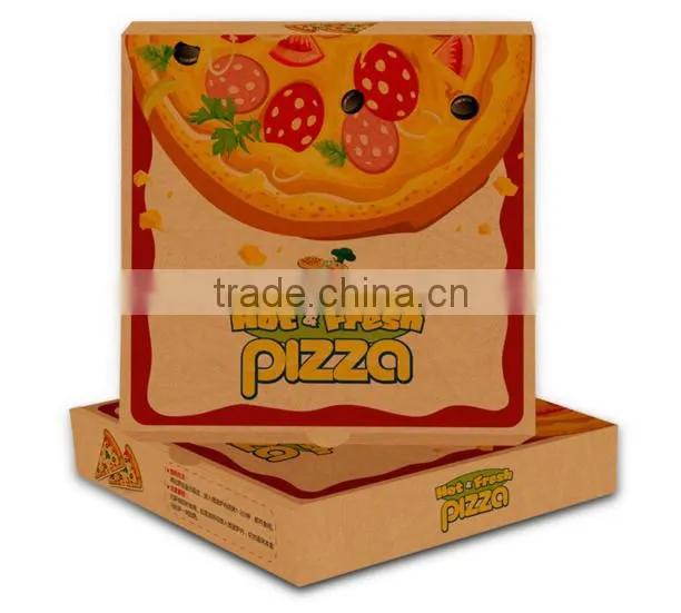Food packing cardboard takeaway pizza box